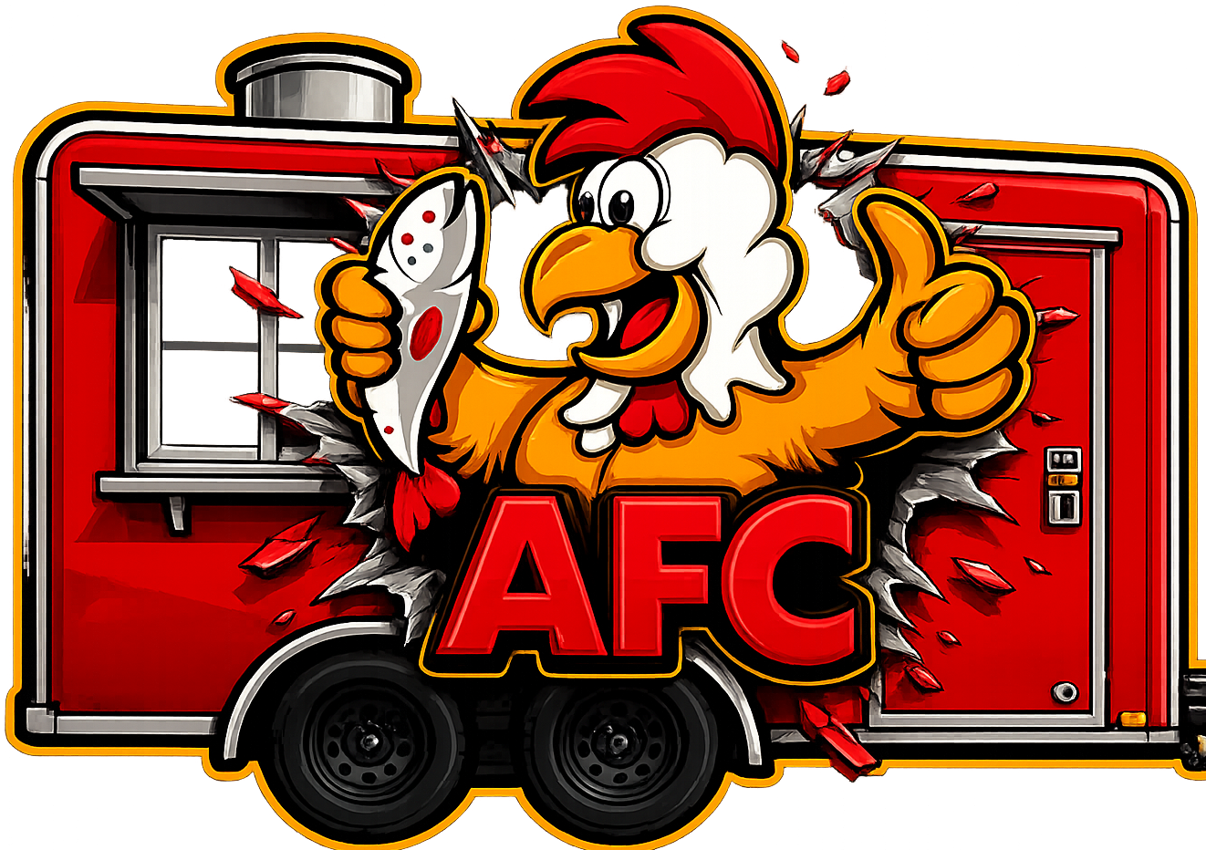 AFC Wings Food Truck Trailer